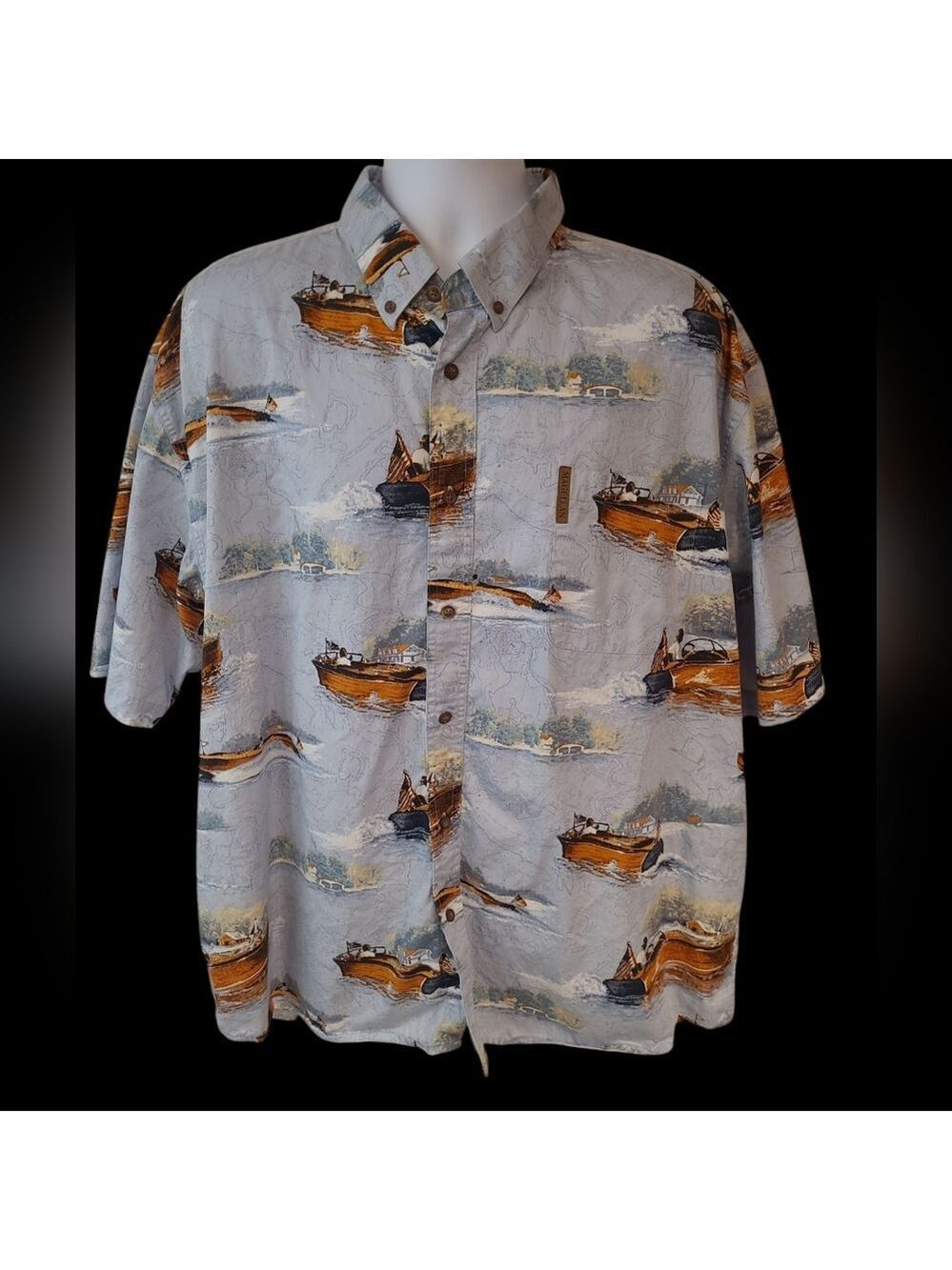 Men's Magellan Short Sleeve Button Down Shirt Size XXL
